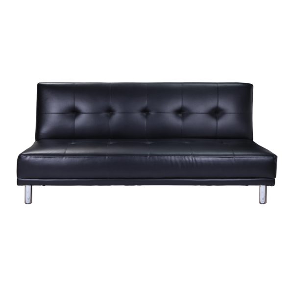 โซฟาหนังสังเคราะห์ ปรับนอน รุ่นเทซี่ พลัส ขนาด 182 ซม. สีดำ